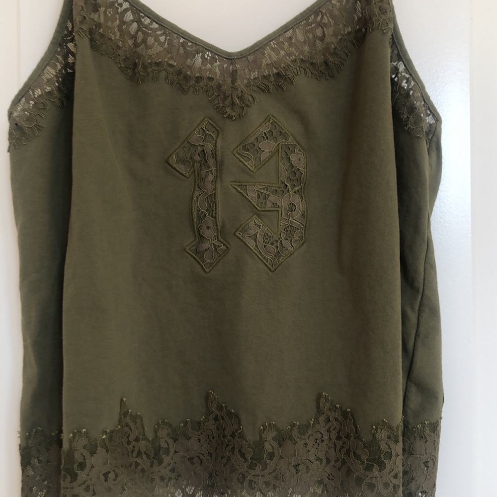 FENTY X PUMA Lace Trim Camisole Olive Green - Picture 5 of 12